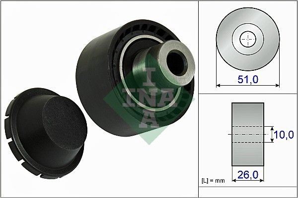 Schaeffler INA 532 0334 10 Umlenk-/FüHrungsrolle, Keilrippenriemen FüR Ford-image