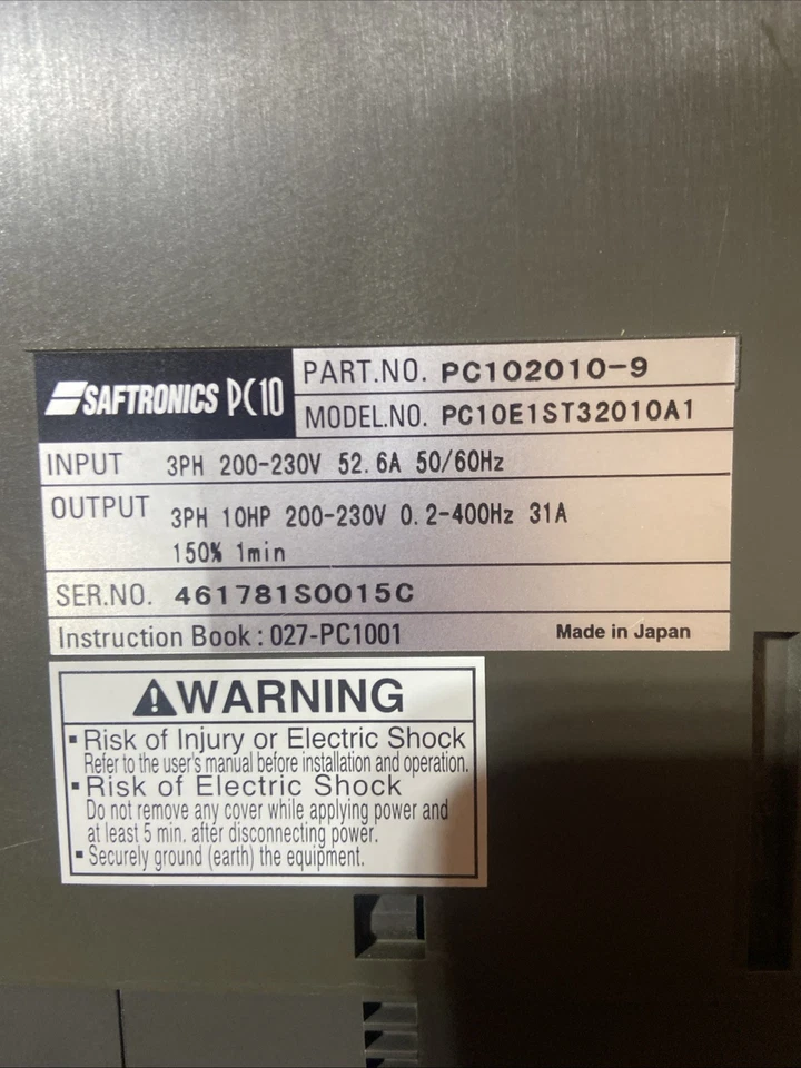 Saftronics Pc10 Mini-vector Ac Drive - Image 3 of 3