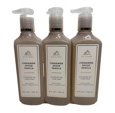 Bath  Body Works Cinnamon Spiced Vanilla Cleansing Gel Hand Soap Pack of 3
