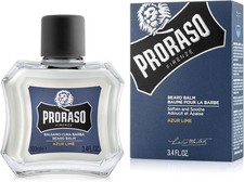 Image of Proraso Beard Balm, Azur Lime, 100ml, Fresh Scented Beard Balm for Men, Softens