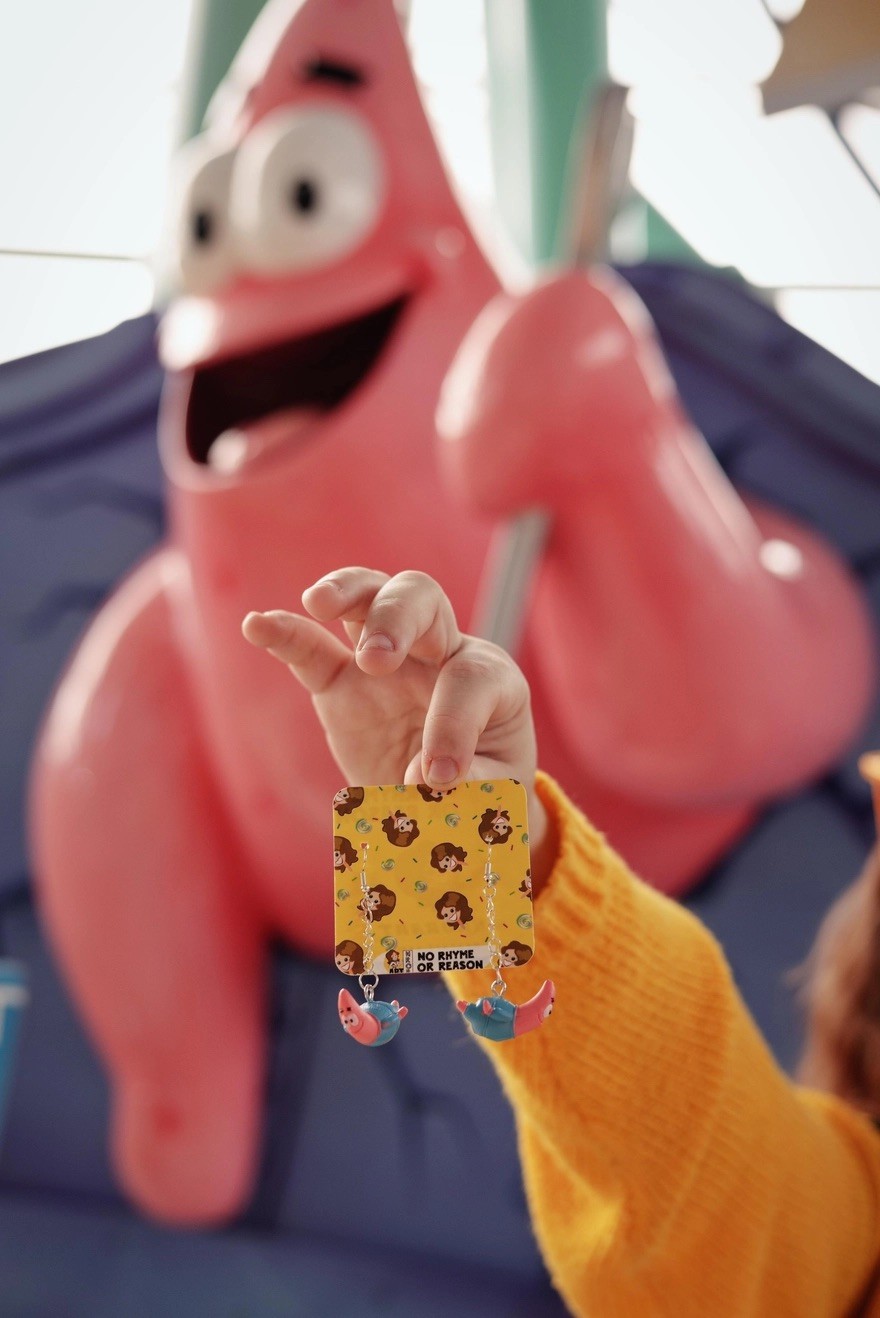 SpongeBob Patrick Skydiving Earrings - Made With … - image 1