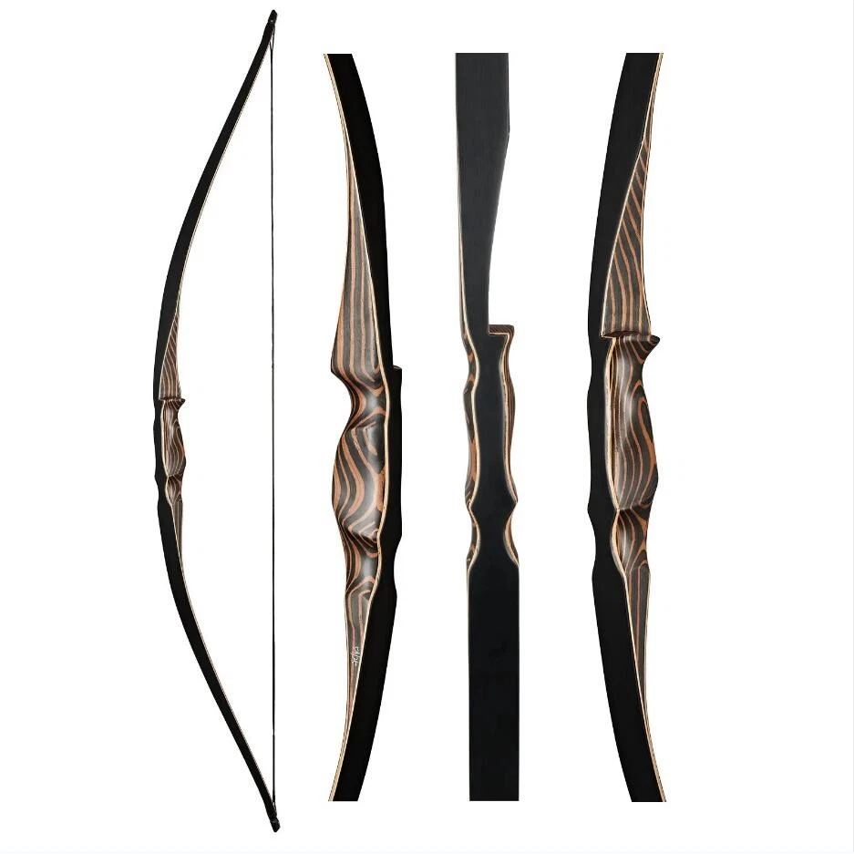 20-70lbs 54" Archery Recurve Bow Wooden Traditional Longbow Hunting Shoot Target