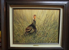 Original Wildlife Painting (Acrylic) Wild Turkey by Texas Artist Dennis Schmidt