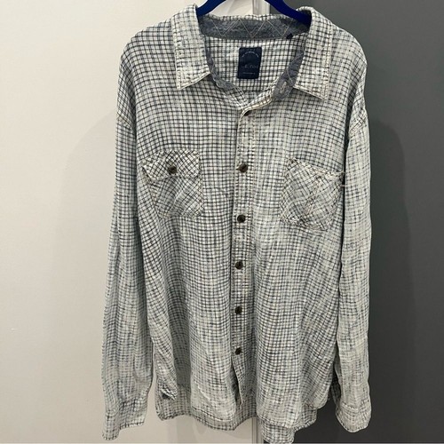 LC King Men Shirt Button Front Cotton Flannel Plaid Western Long Sleeve size XXL - Picture 2 of 9