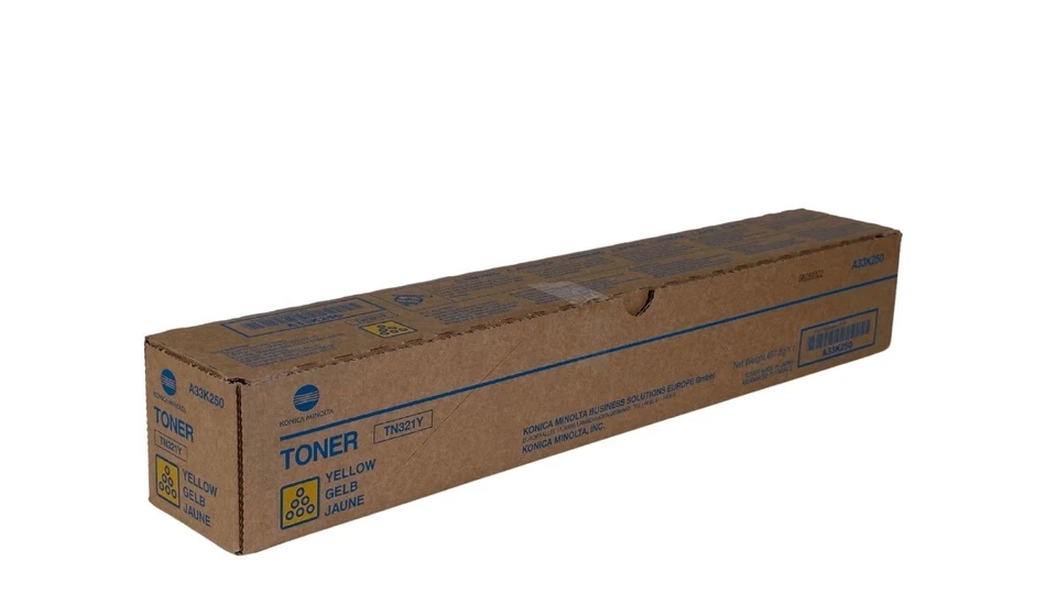 Konica Minolta TN-321 A33K250 Cartouche de toner Jaune authentique TN321 B - Photo 1/1