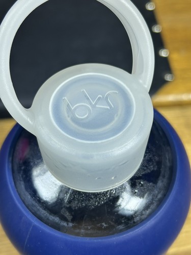 bkr 1L /32 oz Glass Water bottle and Blue Silicone sleeve - Picture 4 of 6