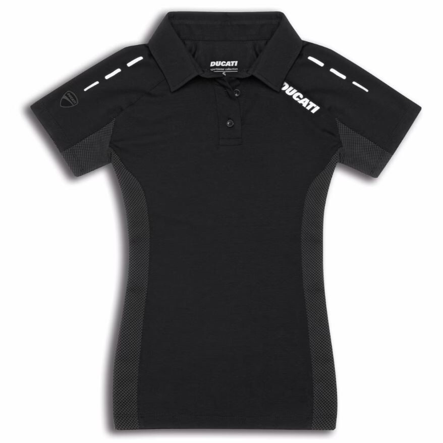 Camiseta Polo de Mujer Original DUCATI Reflex Attitude 2.0 Black 98770556