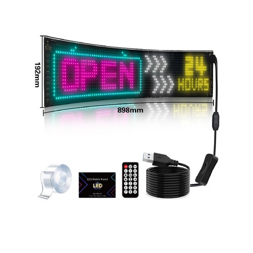USB Dynamic RGB LED DIY Sign Scrolling Message Display Screen APP Programmable - Picture 18 of 22