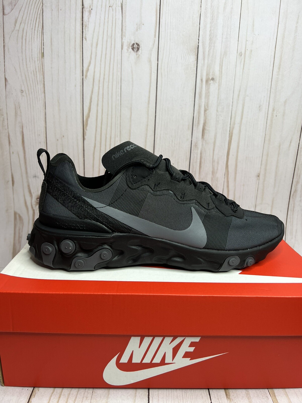 Nike React Element 55 Triple Black 2018 