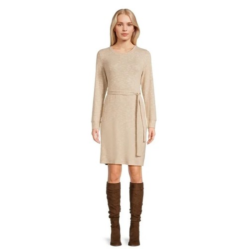 Time and Tru Damen GRÖSSE 3XL 22 Langarm Gürtel Hacci Kleid Farbe Ameise Mix - Bild 12 von 12
