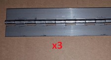 3 Pc .050 Stainless Steel Piano Hinge 19 x 1-1/2 Cabinet/Door/Boat Continuous