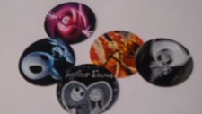 Pre Cut One Inch Bottle Cap Images NIGHTMARE BEFORE CHRISTMAS Free Shipping