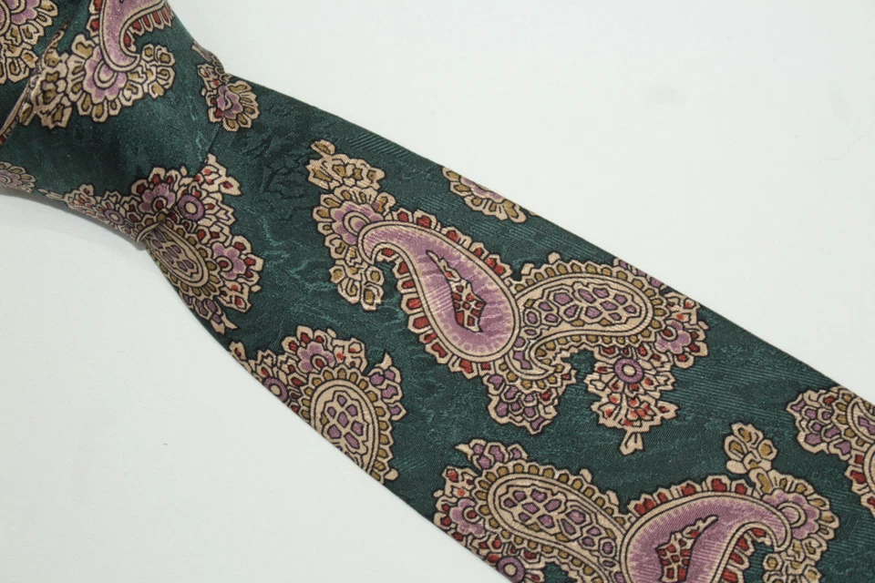 Corbata de seda AQUASCUTUM hecha en Italia F69045 Foto 3 de 4