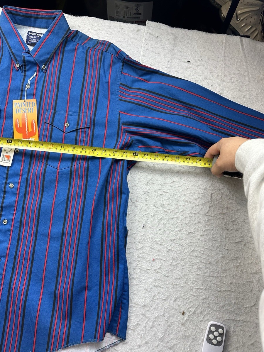 Vintage Men's Wrangler Painted Desert Striped Western Button Down