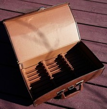 Service MFG Co. 24 Audio Cassette Tape Carrying Case - Brown