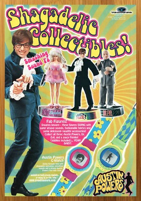 1999 Austin Powers Action Figures Print Ad/Poster Mike Myers Movie Doll Toy Art