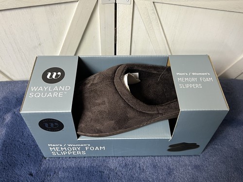 Pantuflas cuadradas de espuma viscoelástica para hombre 8-9 para mujer 9-10 ~ talla M marrón nuevas - Imagen 3 de 4