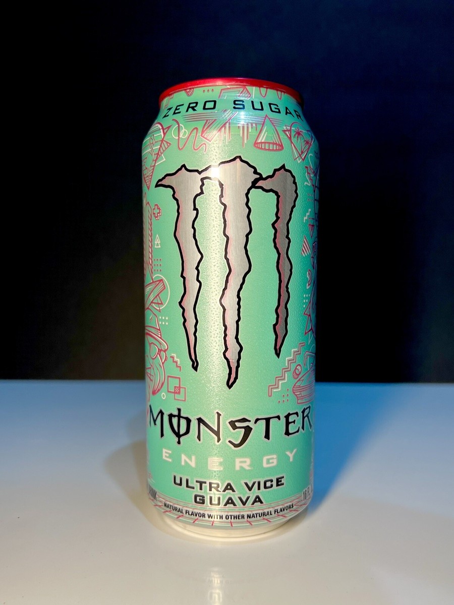 🔘New Monster Ultra Vice Guava Energy Drink Sugar Free 16 Fl Oz