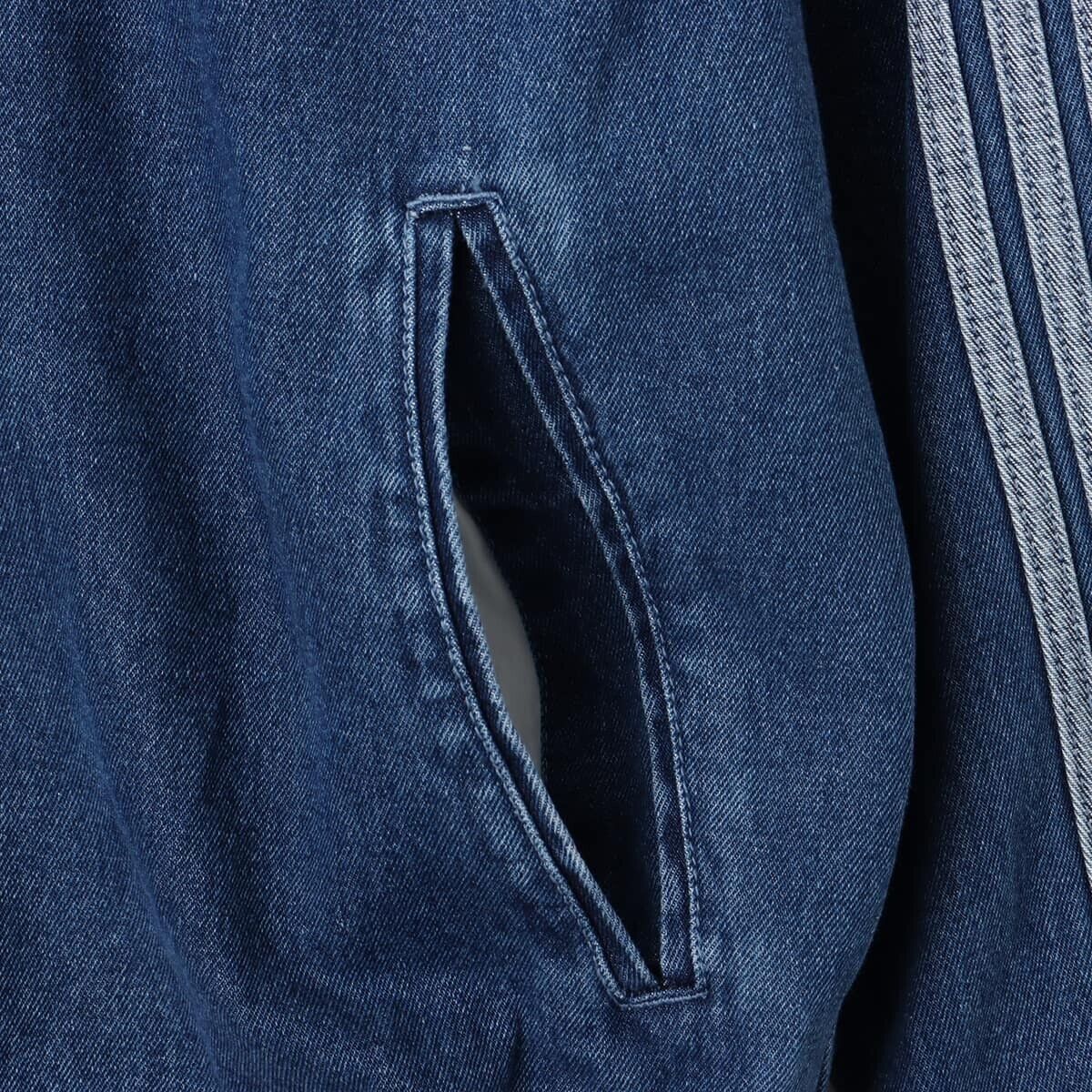 adidas Adicolor Denim Firebird Track Top Medium Blue JC6233 adidas Adicolor Denim Firebird Track Top Medium Blue JC6233
