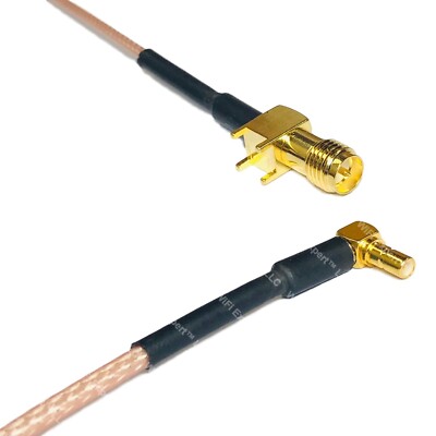 RG178 RP-SMA Female PCB to SSMB Male Angle Coax RF Cable USA-Ship