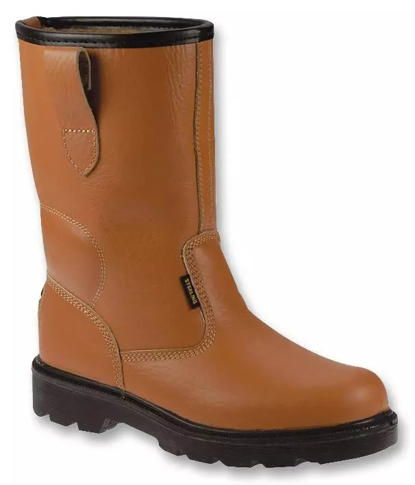 RIGGER BOOTS TAN SIZE 9 PERSONAL PROTECTION SITE SAFETY BOOTS