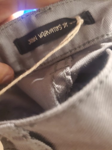 John Varvatos Star USA NWT Jeans Mens Size 33 X 33 Gray Slim Straight Low Rise - Picture 6 of 7