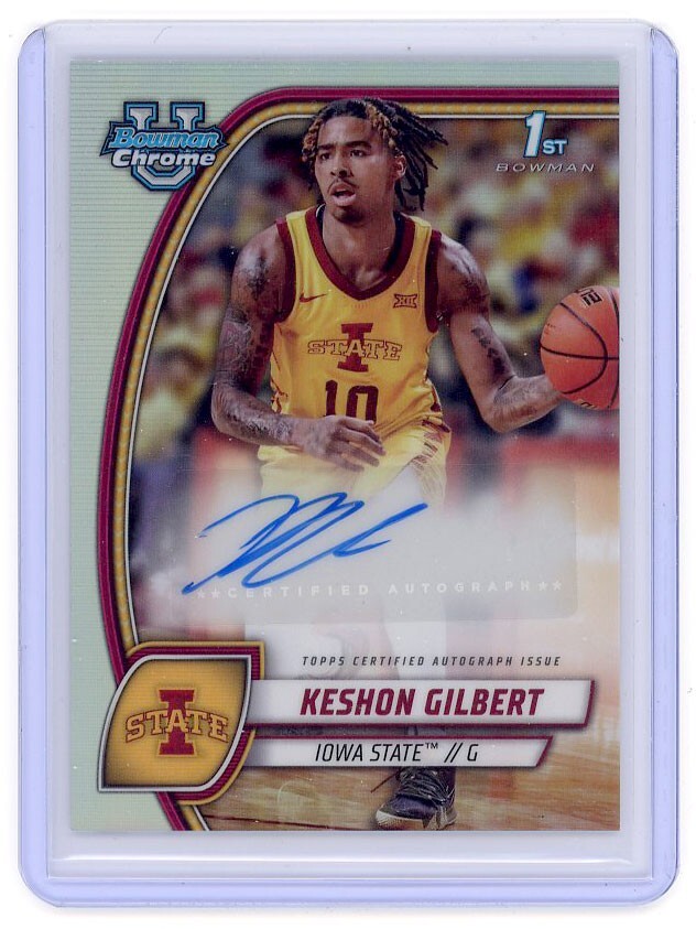 2024 Bowman Chrome University Autographs Refractors #45 Keshon Gilbert RC AUTO