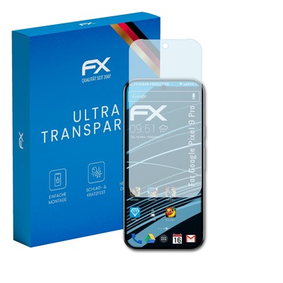 atFoliX 3x Displayschutzfolie für Google Pixel 9 Pro Schutzfolie klar Folie