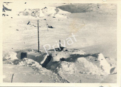 Foto PK WK II Wehrmacht Soldaten Panorama Tundra Schneebunker Winter 1941 K1.86
