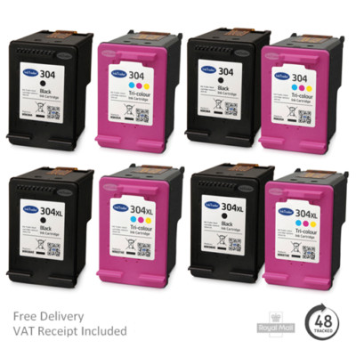 Refilled HP 304 & 304XL Ink Cartridges For HP Envy 5010/5032 Printers ...