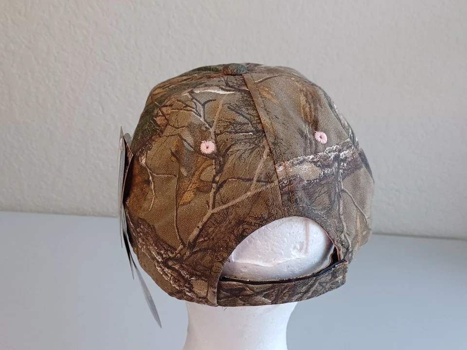 Realtree Ladies Womens TEAM ELK Pink Camo Embroidered Adjustable Hat Cap ~ NWT - Image 3 of 4