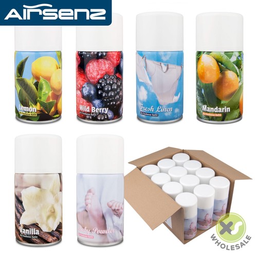 12 x AIR FRESHENER CANS AEROSOL REFILL CAN COMMERCIAL AUTOMATIC