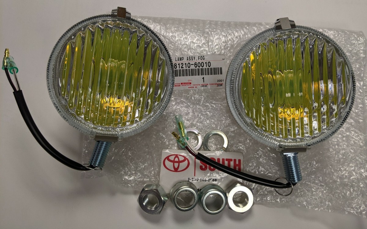 Toyota Land Cruiser FJ40 Series OEM Yellow Fog Lights Pair 81210