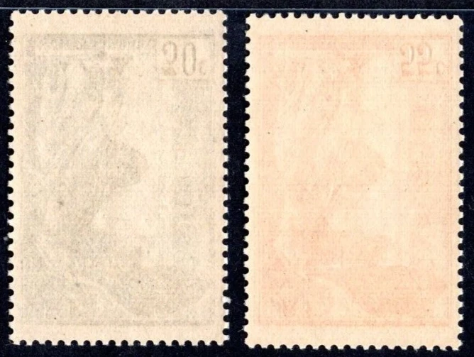 FRANCE 1938 SC. #B66-B67 LIGHT HINGED - Image 2 of 2