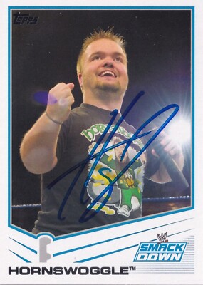 Hornswoggle Signed 2013 Topps WWE Card #58 Little Bastard Impact