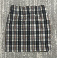 Vintage 100 Wool Tartan Plaid Mini Skirt 12 Petite Academia Preppy Ivy Leauge