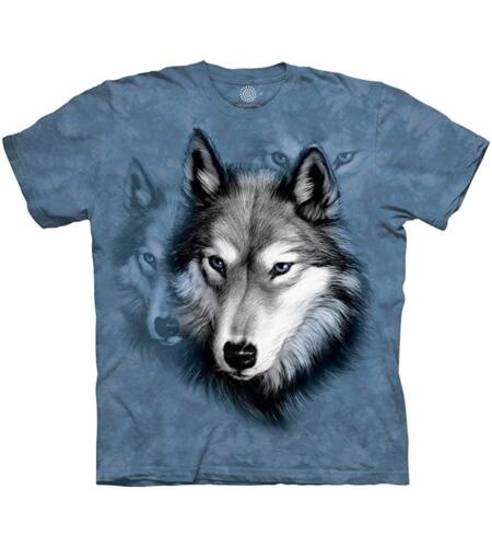The Mountain Men's / Women's Three Wolf Portrait T-Shirt Tee 100% Cotton Small
