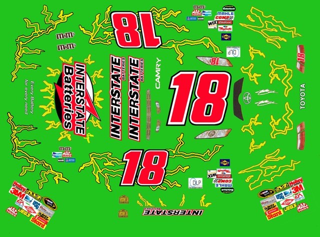 Kyle Busch 2008 インターステートバッテリー　デイトナ 18 Kyle Busch Interstate Batteries 2008 1/18th Scale Nascar