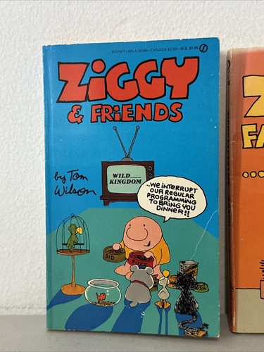 Ziggy Faces Life...Again! and Ziggy & Friends Signet Books Tom Wilson 1981,1982 - Picture 2 of 5