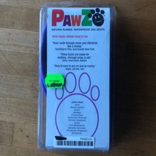 PawZ Rubber Dog Boots Large Paws Purple Pack of 4