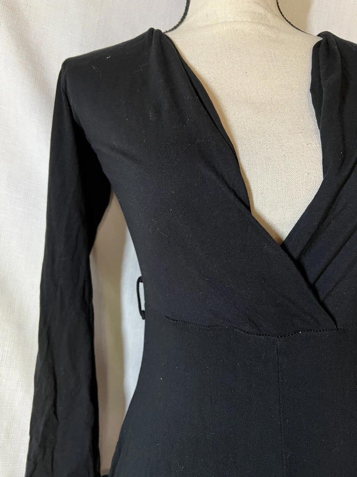 Missguided черный обтяжку V шеи Детский комбинезон размер 2 вневременной классический капсулы гардероб - Изображение 2 из 4