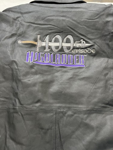 Vintage Highlander TV Series Promo 100 Episode Leather Jacket XL - Picture 3 of 8
