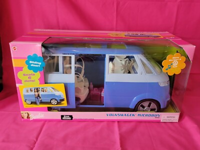 2002 Mattel Barbie Volkswagen Microbus Van Horn &Sliding 2002 Mattel Barbie Volkswagen Microbus Van Horn &Sliding