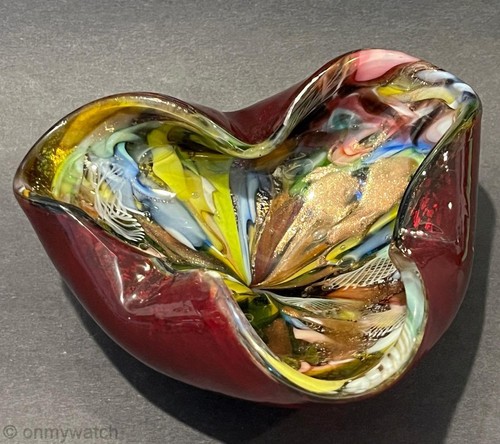Vintage MURANO Piatto Cenere CENEDESE Ciotola ArT GLaSs Italia DA ROS Tutti Frutti - Foto 18 di 22