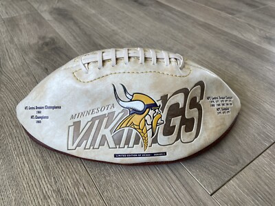 NFL MINNESOTA VIKINGS TROPHY FOOTBALL LIMITED EDITION 25,000 SERIES 4. 1968-2000