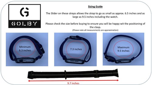 French Marine Nationale style elasticated watch straps for Apple Watch / IWatch - Photo 10 sur 10