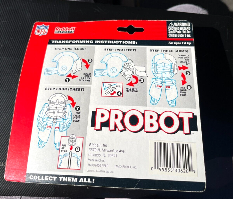 Giants Riddell Probot Transforming Team Helmet Player Robot VTG New Old