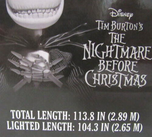 Disney Tim Burton’s Nightmare Before Christmas Character String Lights NIB - Picture 3 of 5
