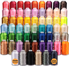 Los 60 colores surtidos de hilo de poli ster para bordar de 5000 m en bobina gig