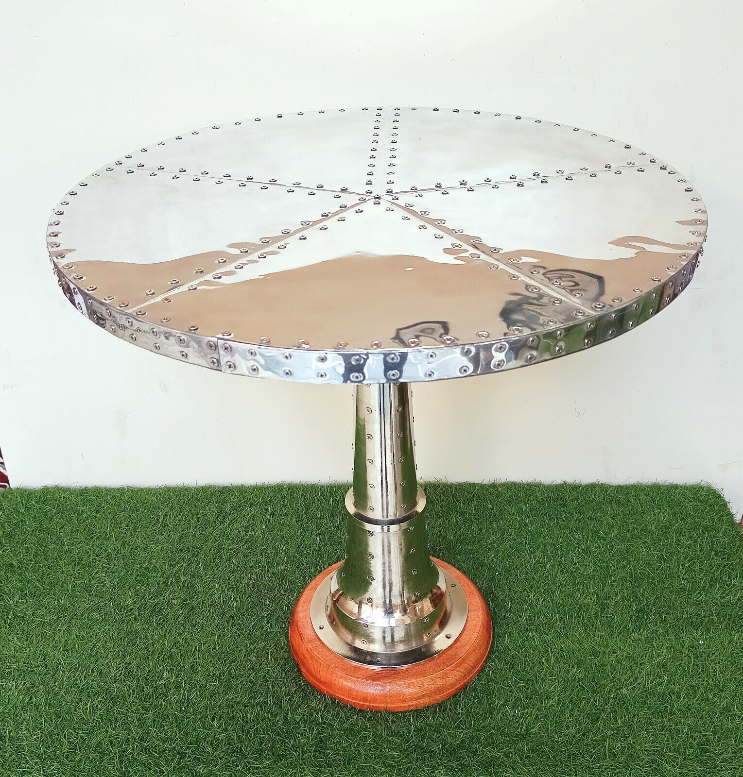 Aviator Table Silver Coffee Tea Cocktail End Table Bar Restaurant Pub